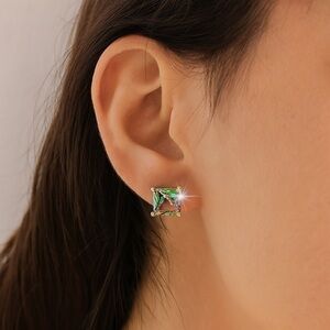 Prism Princess Cut Stud Earrings